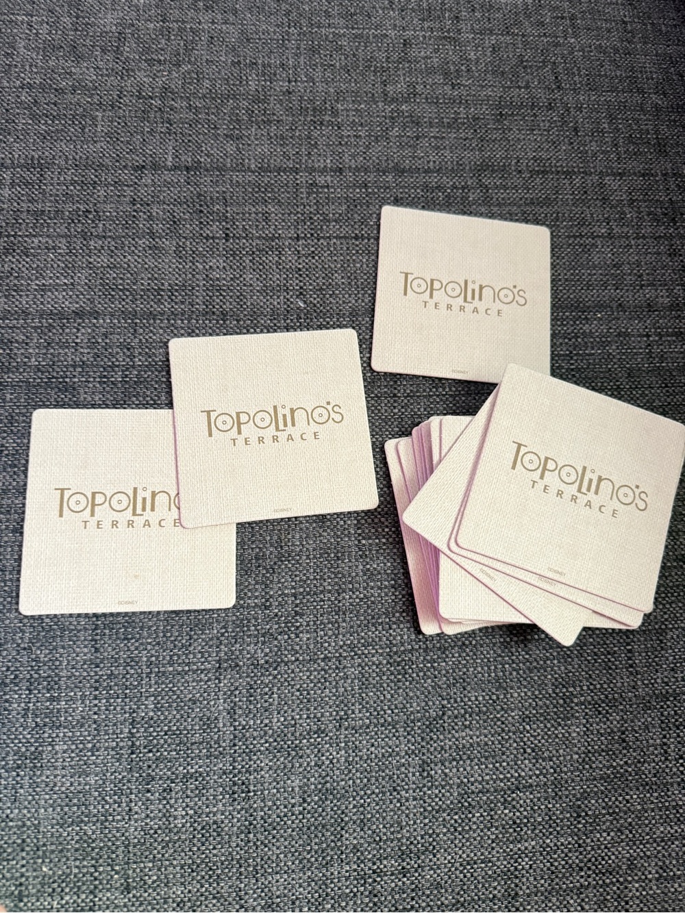 Topolino’s Terrace Disney - Set of Square Drink Coasters - Riviera Resort